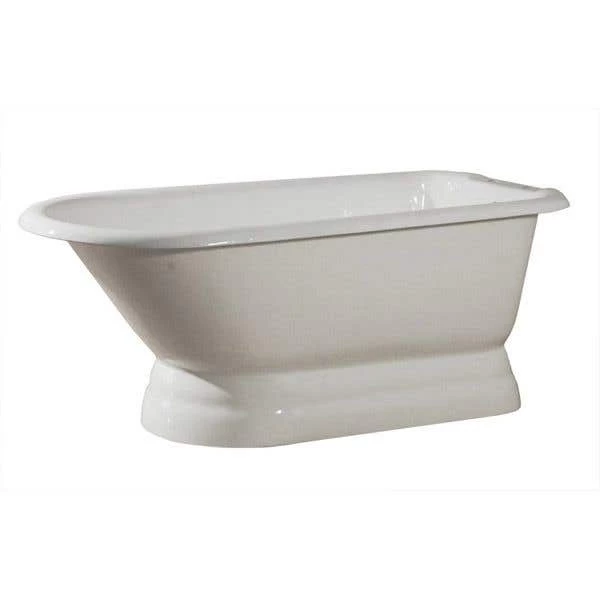 Davenport 60 Inch Cast Iron Classic Pedestal Tub - Rim Faucet Drillings - White 2 Davenport 60 Inch Cast Iron Classic Pedestal Tub - Rim Faucet Drillings - White - Image 2