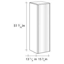 16" Tall Side Cabinet, Wall Mount, 1 Mirrored Door Whit Soft Close And Left Opening, White, Serie Barcelona By VALENZUELA