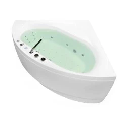 Olivia 55 Inch Acrylic Jetted Bathtub - High Gloss White