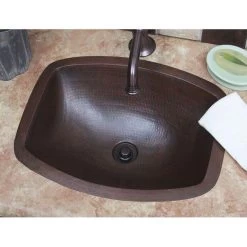Classic Flat Sided 17 Inch Bath Sink - Antique