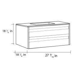 28" Single Vanity, Wall Mount, 2 Drawers With Soft Close, Cloud, Serie Barcelona By VALENZUELA -Bathroom Shop VB27 9 16 Sizes jpg