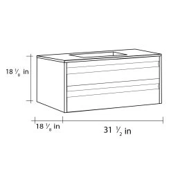 32" Single Vanity, Wall Mount, 2 Drawers With Soft Close, Walnut, Serie Barcelona By VALENZUELA -Bathroom Shop VB31 1 2 Sizes jpg 32cae0ae bec5 4059 a9ef f98ec92a50d8