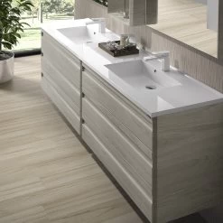 Valenzuela Barcelona Double Vanity Cabinet 6 Drawers 48 Inches Cloud