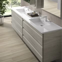 Valenzuela Barcelona Double Vanity Cabinet 6 Drawers 80 Inches Cloud