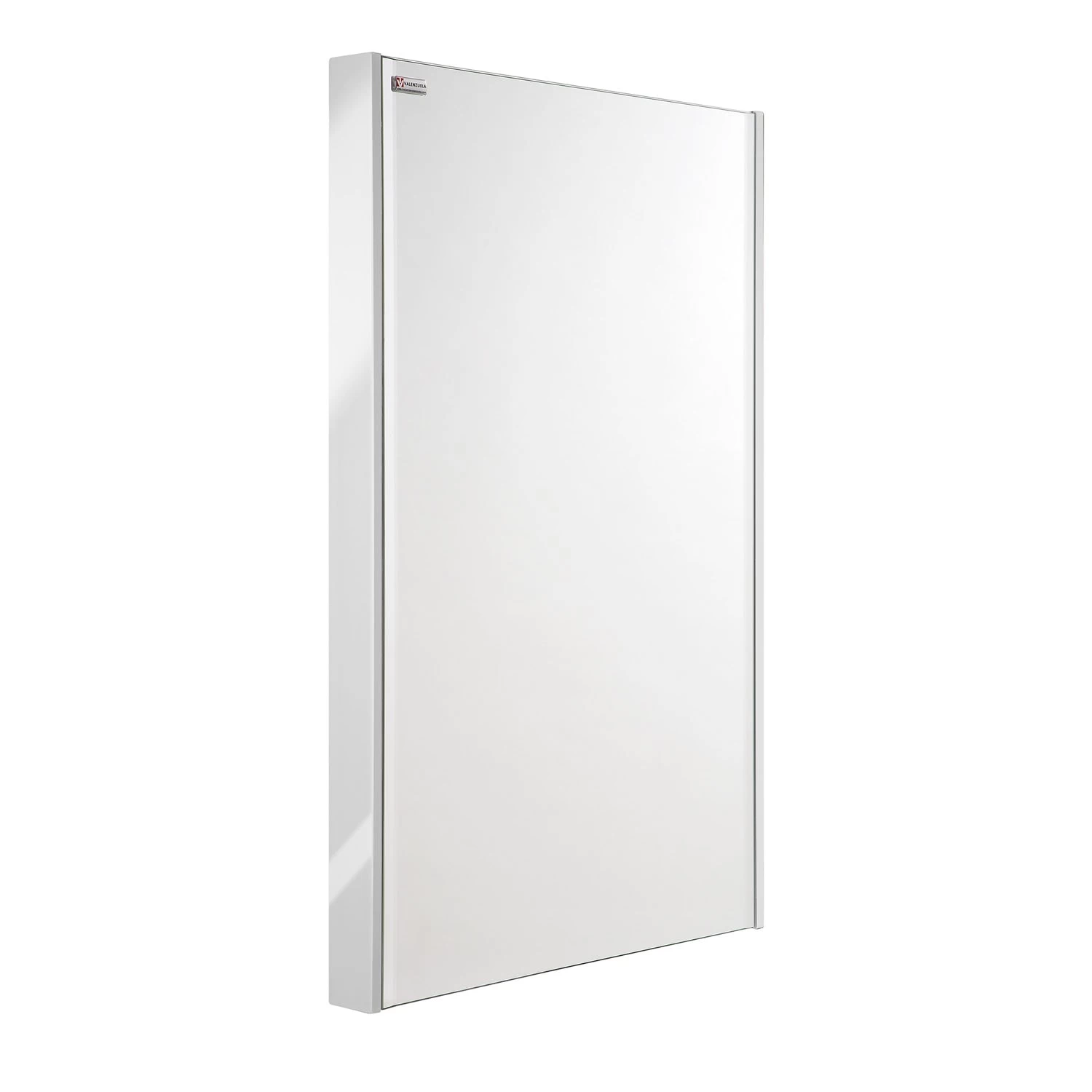 20" Slim Frame Bathroom Vanity Mirror, Wall Mount, White, Serie Dune/Solco By VALENZUELA