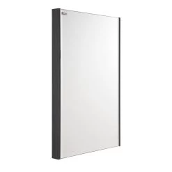 20" Slim Frame Bathroom Vanity Mirror, Wall Mount, Grey, Serie Dune/Solco By VALENZUELA