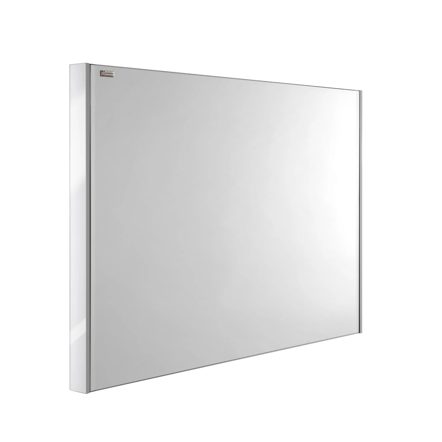 40" Slim Frame Bathroom Vanity Mirror, Wall Mount, White, Serie Dune/Solco By VALENZUELA