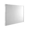 24" Slim Frame Bathroom Vanity Mirror, Wall Mount, White, Serie Barcelona By VALENZUELA