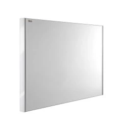 24" Slim Frame Bathroom Vanity Mirror, Wall Mount, White, Serie Barcelona By VALENZUELA