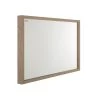 40" Slim Frame Bathroom Vanity Mirror, Wall Mount, Oak, Serie Tino By VALENZUELA