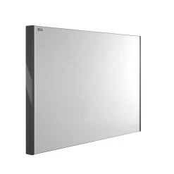 40" Slim Frame Bathroom Vanity Mirror, Wall Mount, Grey, Serie Dune/Solco By VALENZUELA