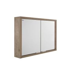 48" Medicine Cabinet Bathroom Vanity Mirror, Wall Mount, Oak, Serie Tino By VALENZUELA