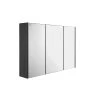 48" Medicine Cabinet Bathroom Vanity Mirror, Wall Mount, 3 Doors, Grey, Serie Dune/Solco By VALENZUELA