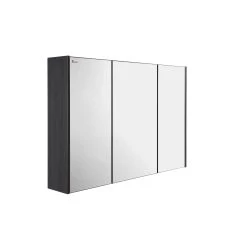 48" Medicine Cabinet Bathroom Vanity Mirror, Wall Mount, 3 Doors, Grey, Serie Dune/Solco By VALENZUELA