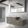 40" Slim Frame Bathroom Vanity Mirror, Wall Mount, Moon, Serie Nova By VALENZUELA