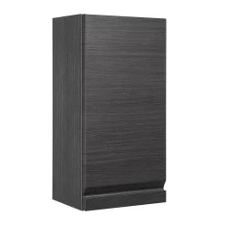 16" Small Side Cabinet, Wall Mount, 1 Door Whit Soft Close And Left Opening, Grey, Serie Solco By VALENZUELA