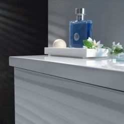 32" Single Vanity, Floor Mount, 3 Drawers With Soft Close, White Glossy, Serie Dune By VALENZUELA -Bathroom Shop VUB208010M DET 074b4a3e d102 42eb b3cc 15f9a0bff4b6