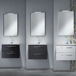 32" Single Vanity, Wall Mount, 2 Drawers With Soft Close, Grey, Serie Dune By VALENZUELA -Bathroom Shop VUG206020M 753a08ff 407b 4f39 9055 6b283c3c2070