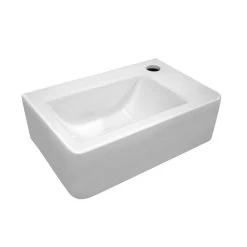 Isabella China Wall Mount Basin - White