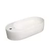 Isabella Collection Oval Above Mount Basin With Integrated Bowl - White