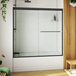 DreamLine Alliance Pro LT 56-60 In. W X 57 3/8 In. H Semi-Frameless Bypass Sliding Tub Door