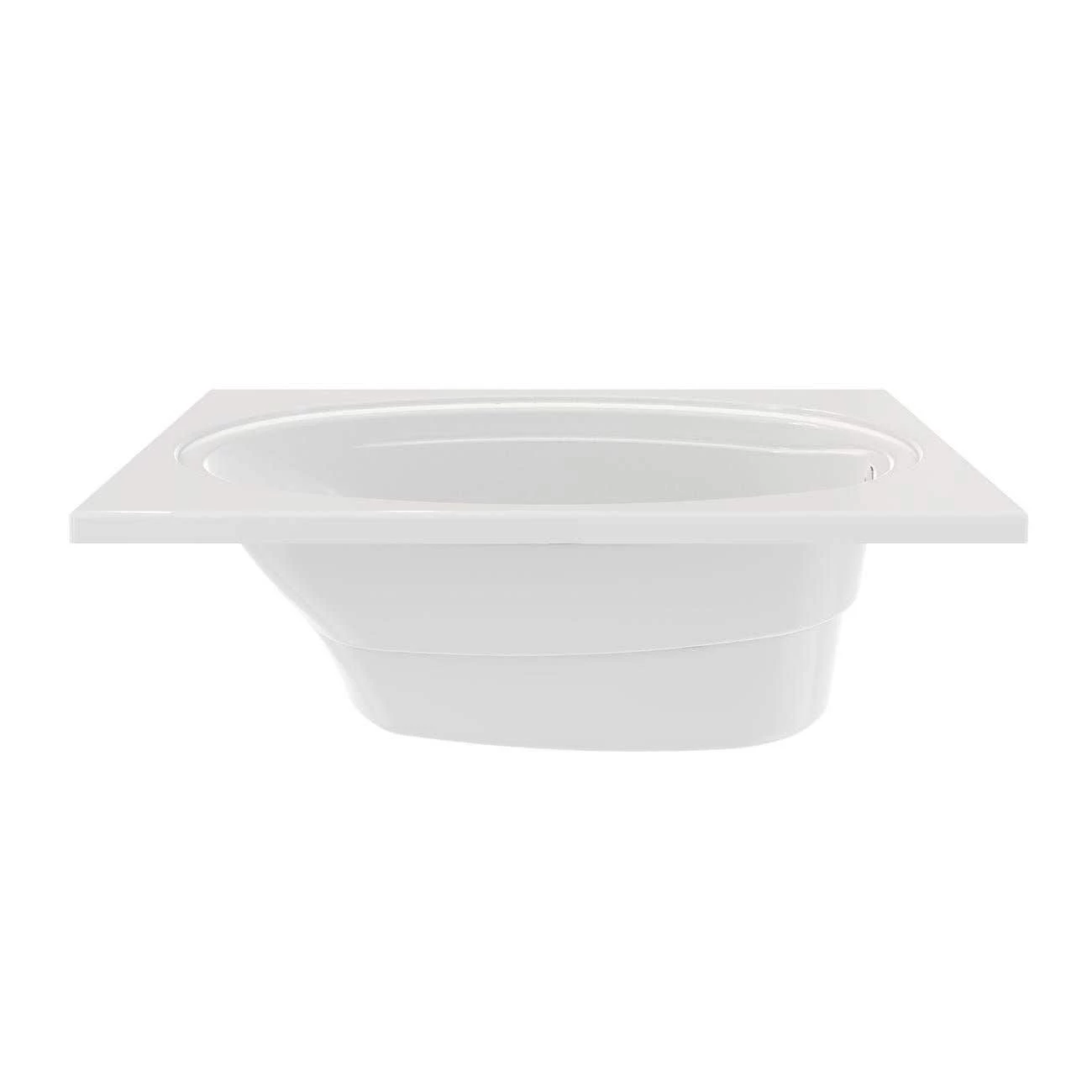 Alydar I 60 Inch Acrylic Drop-in Universal Drain Bathtub - White 2 Alydar I 60 Inch Acrylic Drop-in Universal Drain Bathtub - White - Image 2