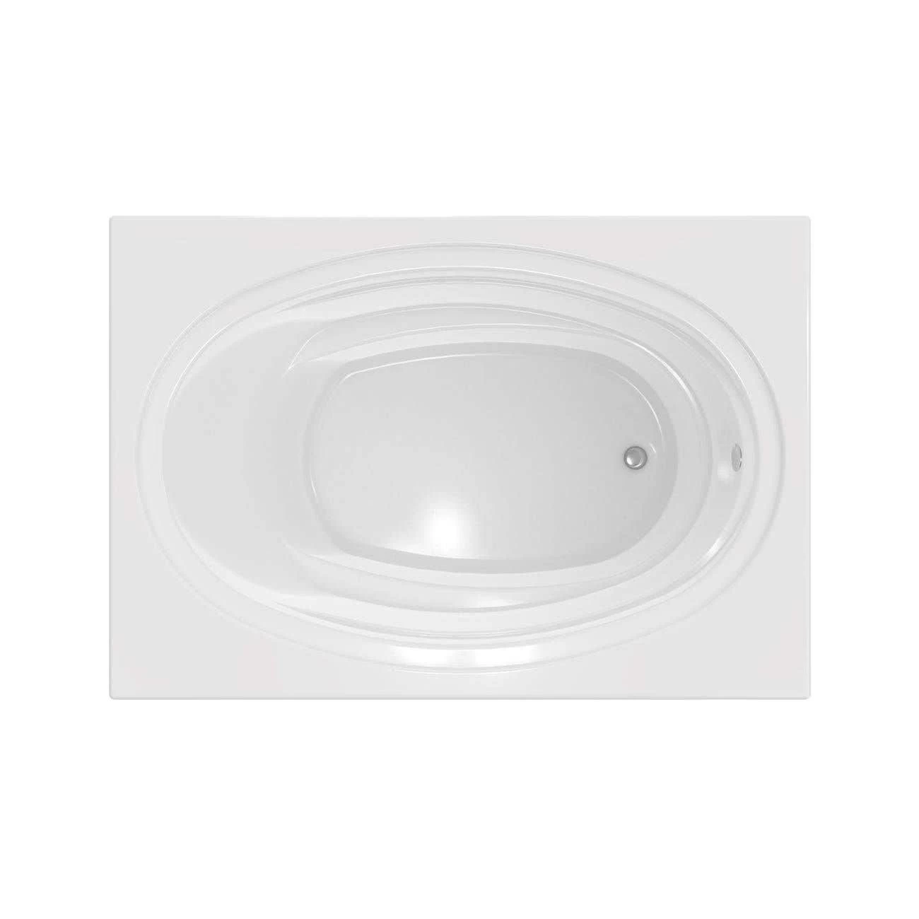 Alydar I 60 Inch Acrylic Drop-in Universal Drain Bathtub - White 4 Alydar I 60 Inch Acrylic Drop-in Universal Drain Bathtub - White - Image 4