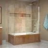 DreamLine Aqua Swing 56-60 In. W X 30 In. D X 58 In. H Frameless Tub Door With Return Panel - Chrome