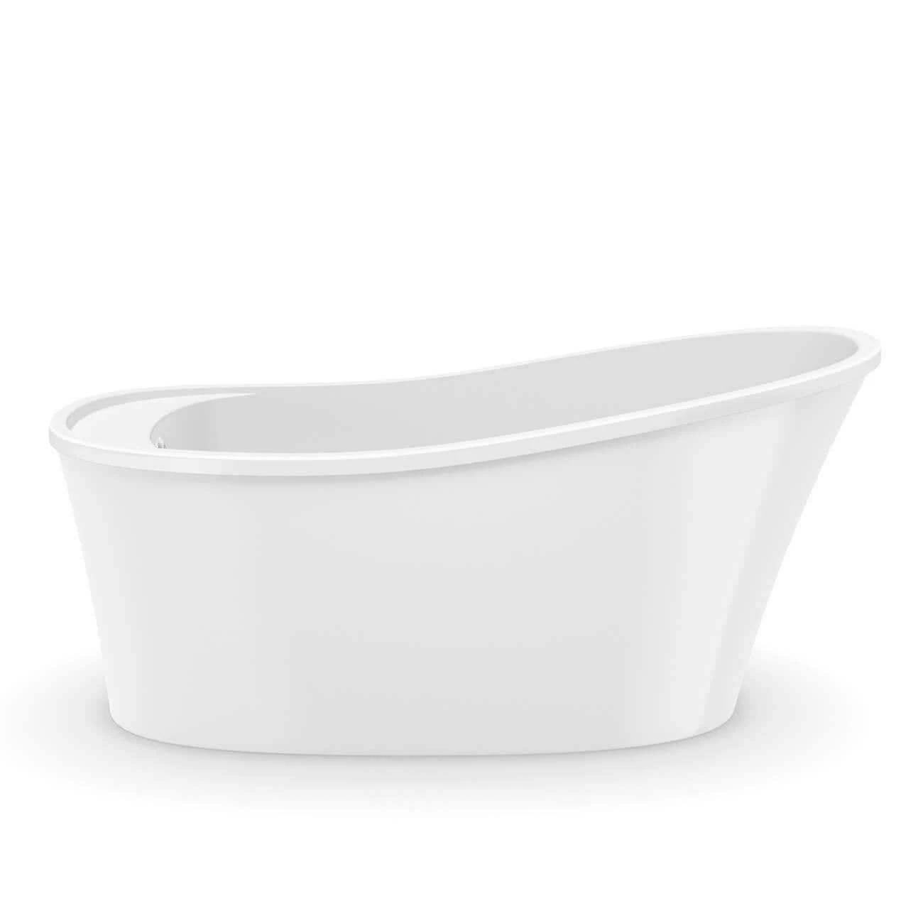 Ariosa 60 Inch Slipper Freestanding Bathtub - White 3 Ariosa 60 Inch Slipper Freestanding Bathtub - White - Image 3
