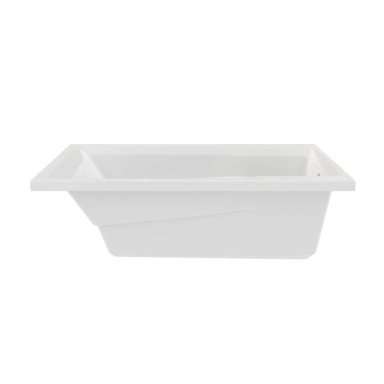 Ascot I 60 Inch Acrylic Drop-in Universal Drain Bathtub - White 3 Ascot I 60 Inch Acrylic Drop-in Universal Drain Bathtub - White - Image 3