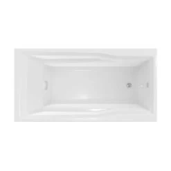 Ascot II 66 Inch Acrylic Drop-in Universal Drain Bathtub - White -Bathroom Shop ascot ii tub shot03 s8fwppetofp1gznc