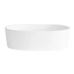 Solano Resin Oval Vessel Bathroom Sink - Matte White -Bathroom Shop bb1sink mw