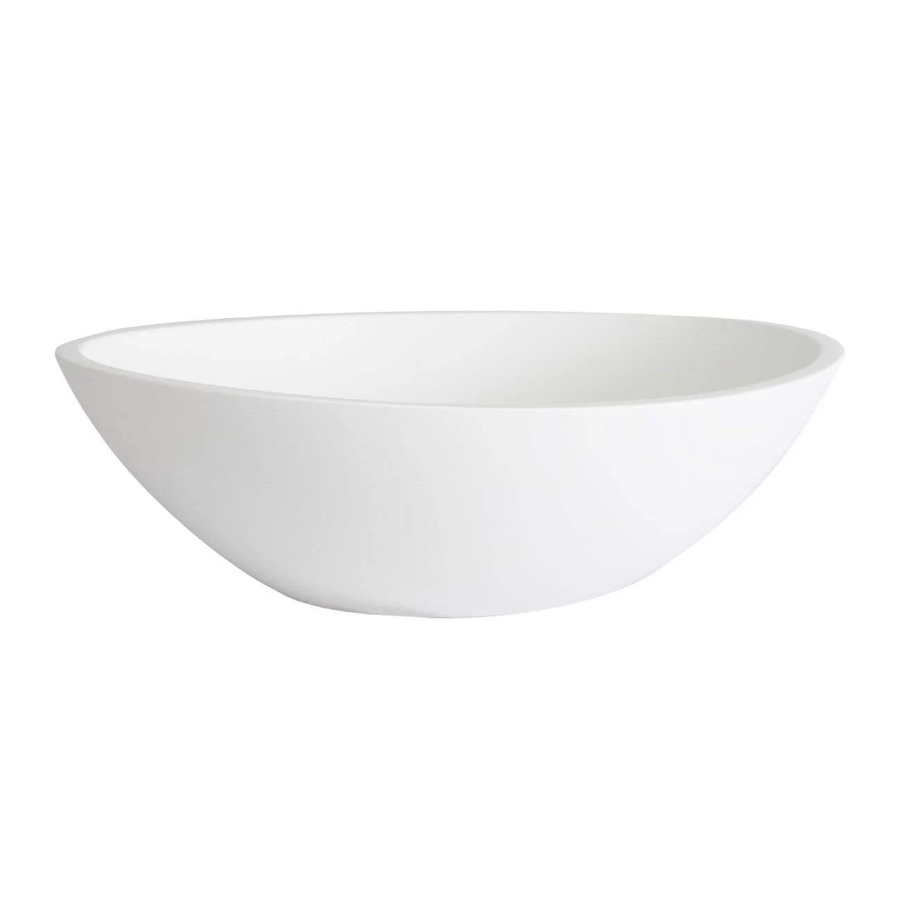 Costera Resin Oval Vessel Bathroom Sink - Matte White 5 Costera Resin Oval Vessel Bathroom Sink - Matte White - Image 5