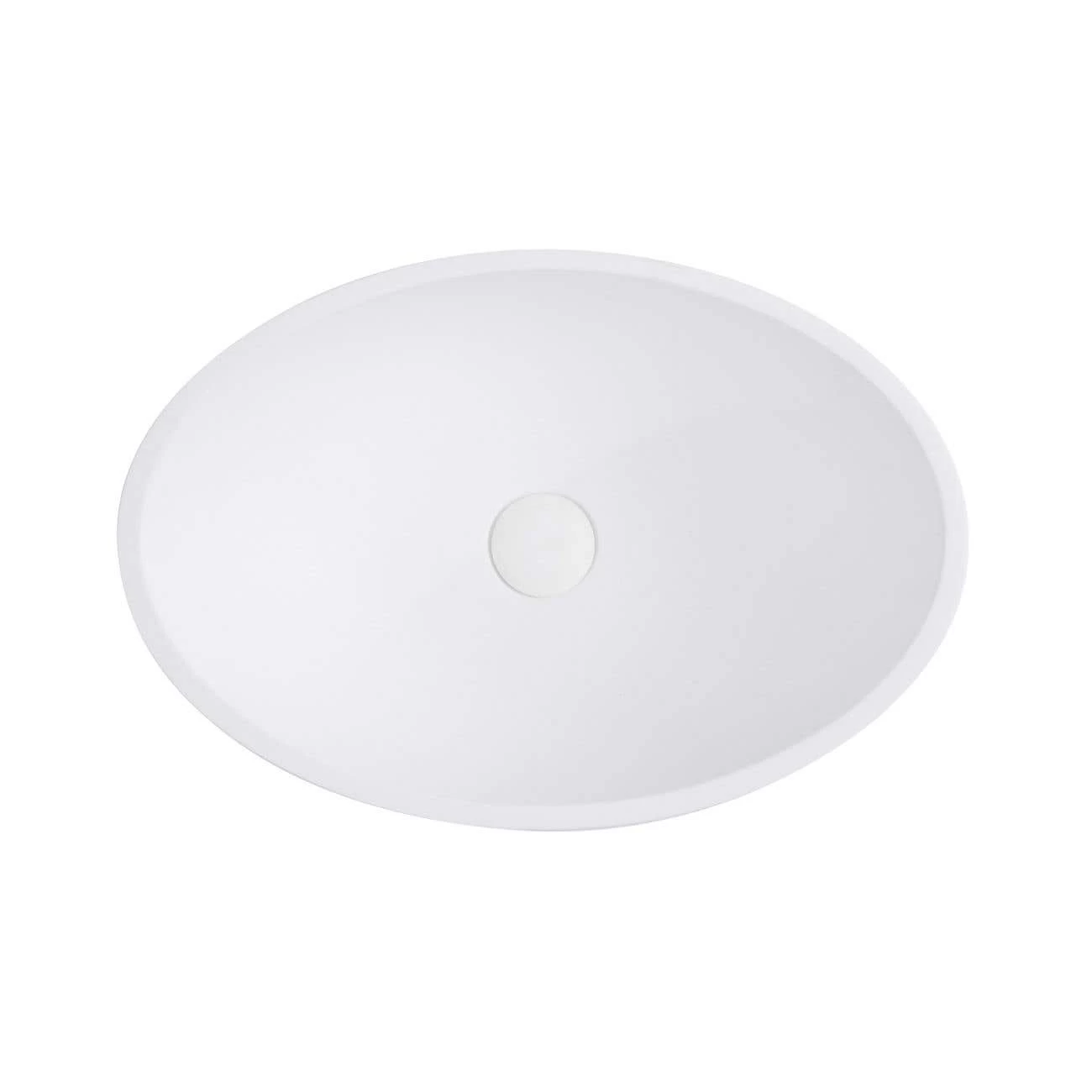 Costera Resin Oval Vessel Bathroom Sink - Matte White 6 Costera Resin Oval Vessel Bathroom Sink - Matte White - Image 6