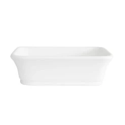 Portola Resin Rectangular Vessel Bathroom Sink - Matte White -Bathroom Shop bb3sink mw