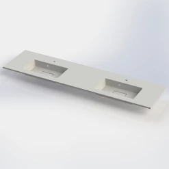 DAX Solid Surface Double Bowl Basin. Matte Finish (BSN-80072-M)
