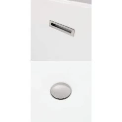 Rachel 59 Inch Acrylic Double Ended Freestanding Bathtub - No Faucet Drillings - White -Bathroom Shop c drain 12