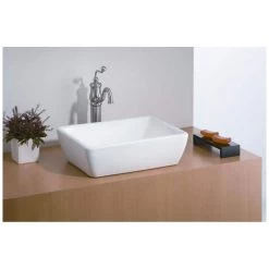 Riviera 19 Inch Over Counter Bathroom Sink - No Faucet Drilling