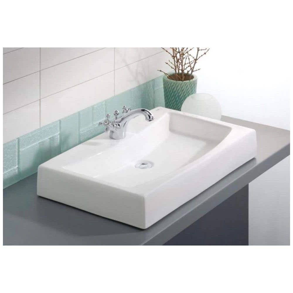 Mediterranean Overcounter Bathroom Sink - Single Hole Faucet Drilling 1 Mediterranean Overcounter Bathroom Sink - Single Hole Faucet Drilling