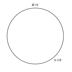 DAX ROUND RAIN SHOWER HEAD 12". Brushed Nickel FINISH (DAX-C2019-BN) -Bathroom Shop c2019