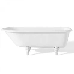 Traditional Cast Iron Clawfoot Tub - Wall Faucet Drillings 12 Traditional Cast Iron Clawfoot Tub - Wall Faucet Drillings -Bathroom Shop c2092wh 1