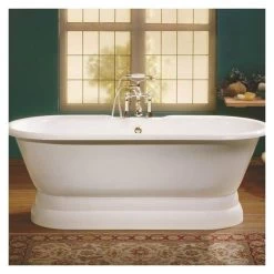 Regal Cast Iron Pedestal Tub - No Faucet Drillings 6 Regal Cast Iron Pedestal Tub - No Faucet Drillings -Bathroom Shop c2139 1