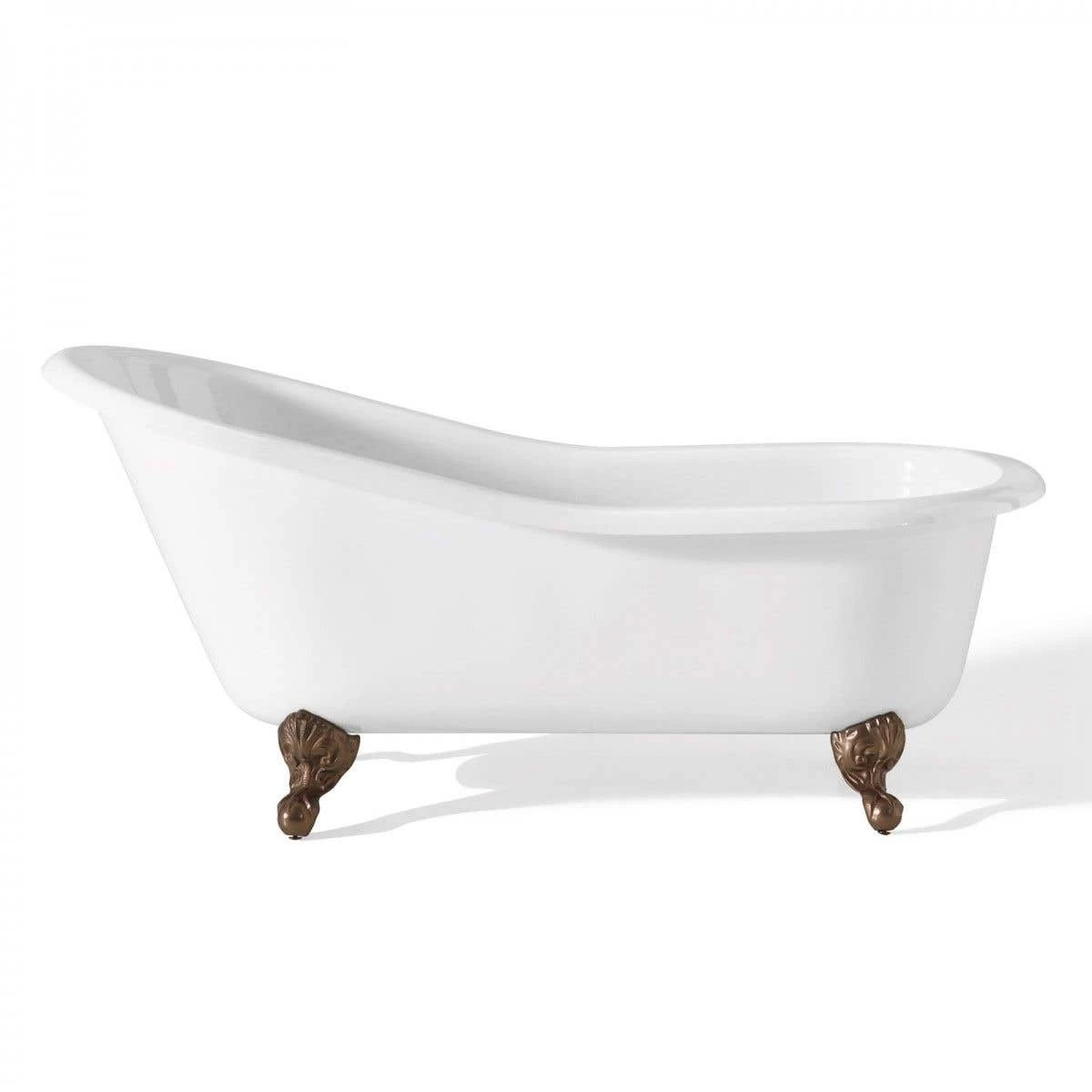 Cast Iron Slipper Clawfoot Tub - Continuous Rolled Rim - No Faucet Drillings 2 Cast Iron Slipper Clawfoot Tub - Continuous Rolled Rim - No Faucet Drillings - Image 2