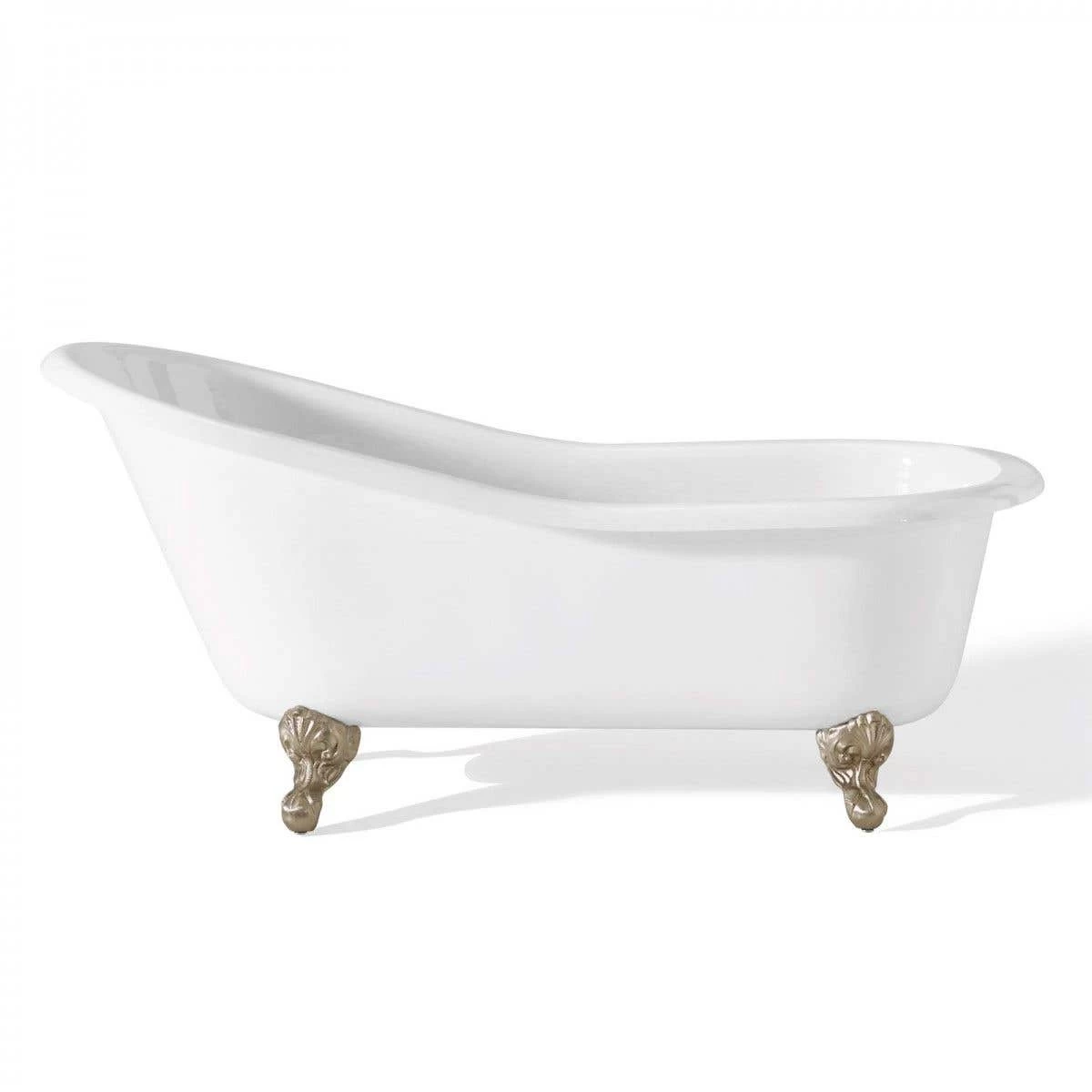 Cast Iron Slipper Clawfoot Tub - Continuous Rolled Rim - No Faucet Drillings 6 Cast Iron Slipper Clawfoot Tub - Continuous Rolled Rim - No Faucet Drillings - Image 6