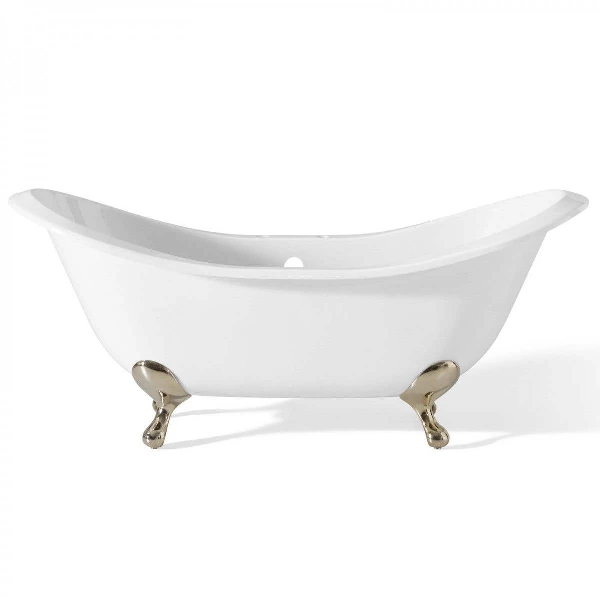 Regency Cast Iron Double Slipper Clawfoot Tub - Rim Faucet Drillings - Smooth Feet 4 Regency Cast Iron Double Slipper Clawfoot Tub - Rim Faucet Drillings - Smooth Feet - Image 4