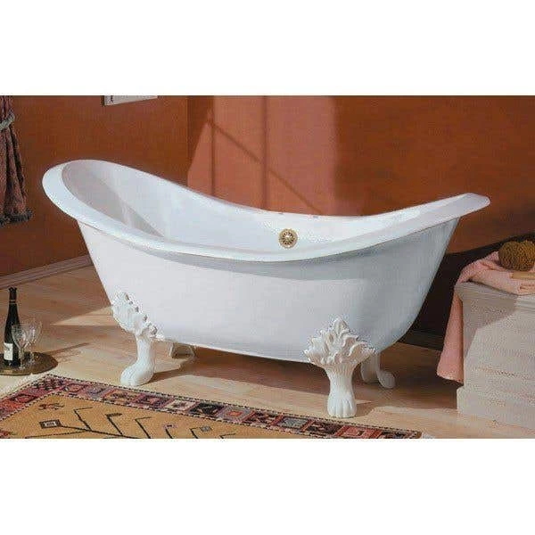 Regency Cast Iron Double Slipper Clawfoot Tub - Rim Faucet Drillings - Lion Paw Feet 1 Regency Cast Iron Double Slipper Clawfoot Tub - Rim Faucet Drillings - Lion Paw Feet