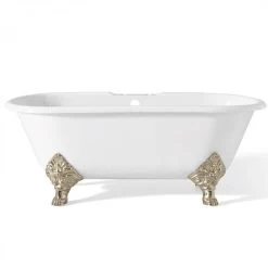 Carlton 70 Inch Cast Iron Double Ended Clawfoot Tub - 7 Inch Rim Drillings -Bathroom Shop c2160pn rim 1