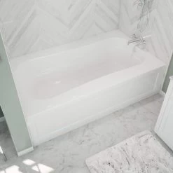 Cariani Acrylic Alcove Bathtub - White