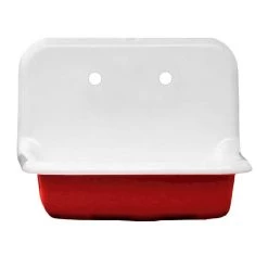 24 Inch Cast Iron High Back Farm Sink 17 24 Inch Cast Iron High Back Farm Sink -Bathroom Shop castsink24 red 1
