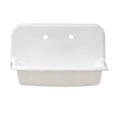 30 Inch Cast Iron High Back Farm Sink -Bathroom Shop castsink30 bi